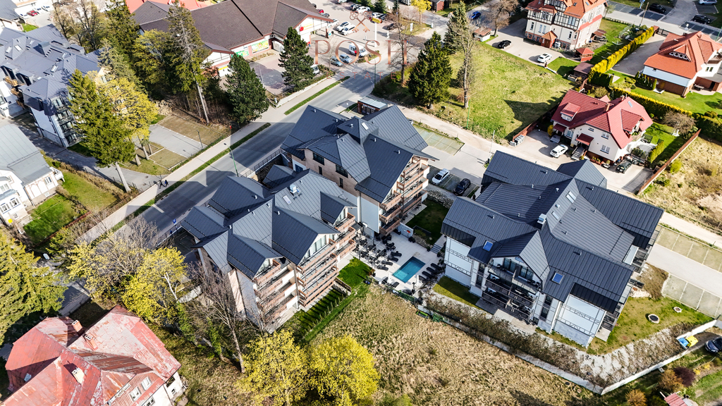 widok na basen | inwestycja | balkon |własna sauna