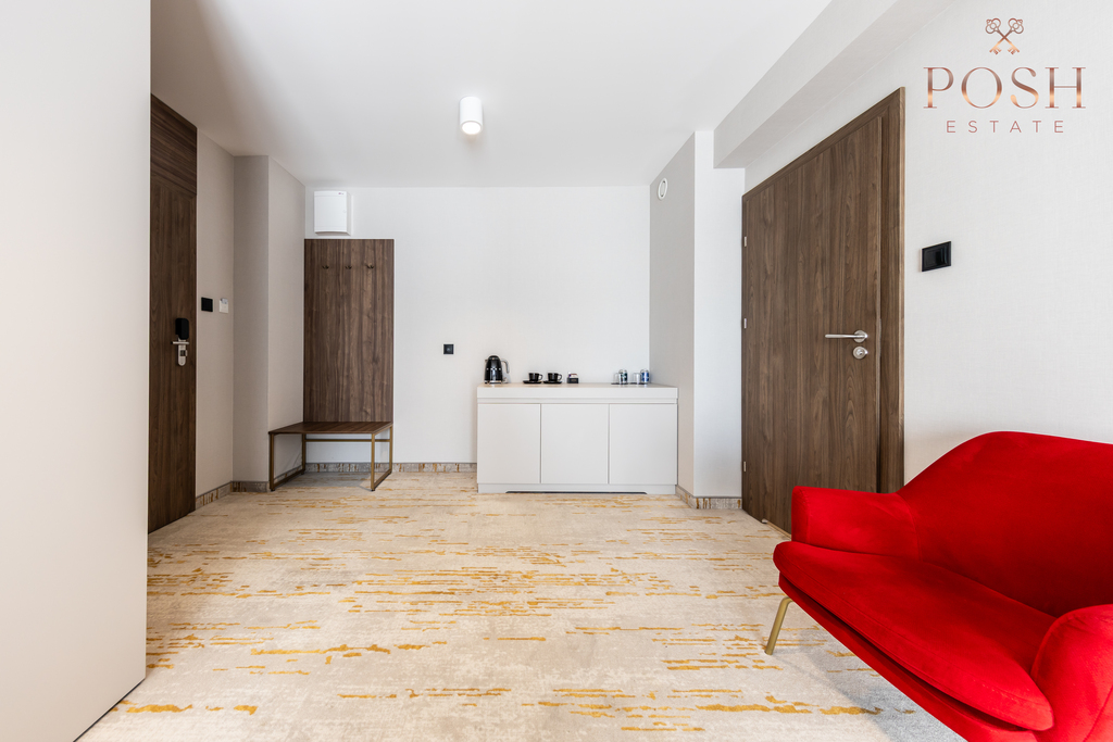 widok na basen | inwestycja | balkon |własna sauna