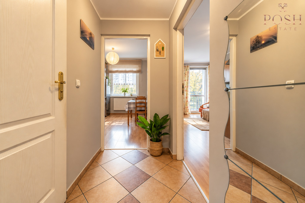 duża kawalerka | rozkład | balkon | opcja 2 pokoi